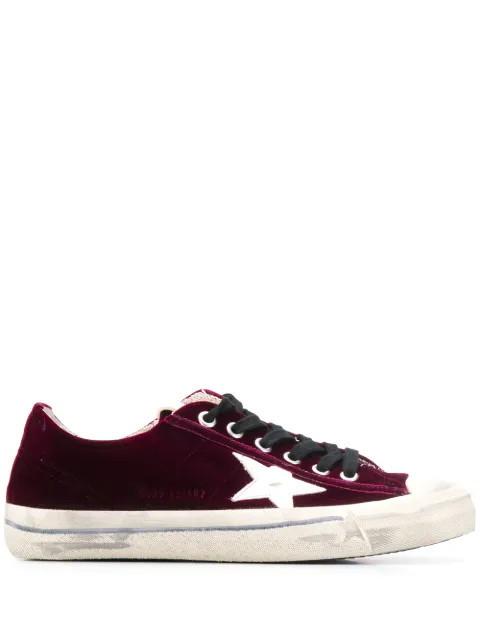 Golden Goose V-Star Velvet Sneakers - Farfetch | Farfetch Global