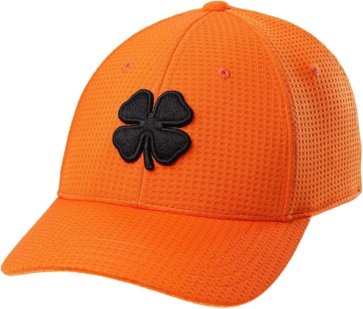 Black Clover Flex Waffle 14 L/XL Orange Hat with Black HD Clover Patch | Amazon (US)