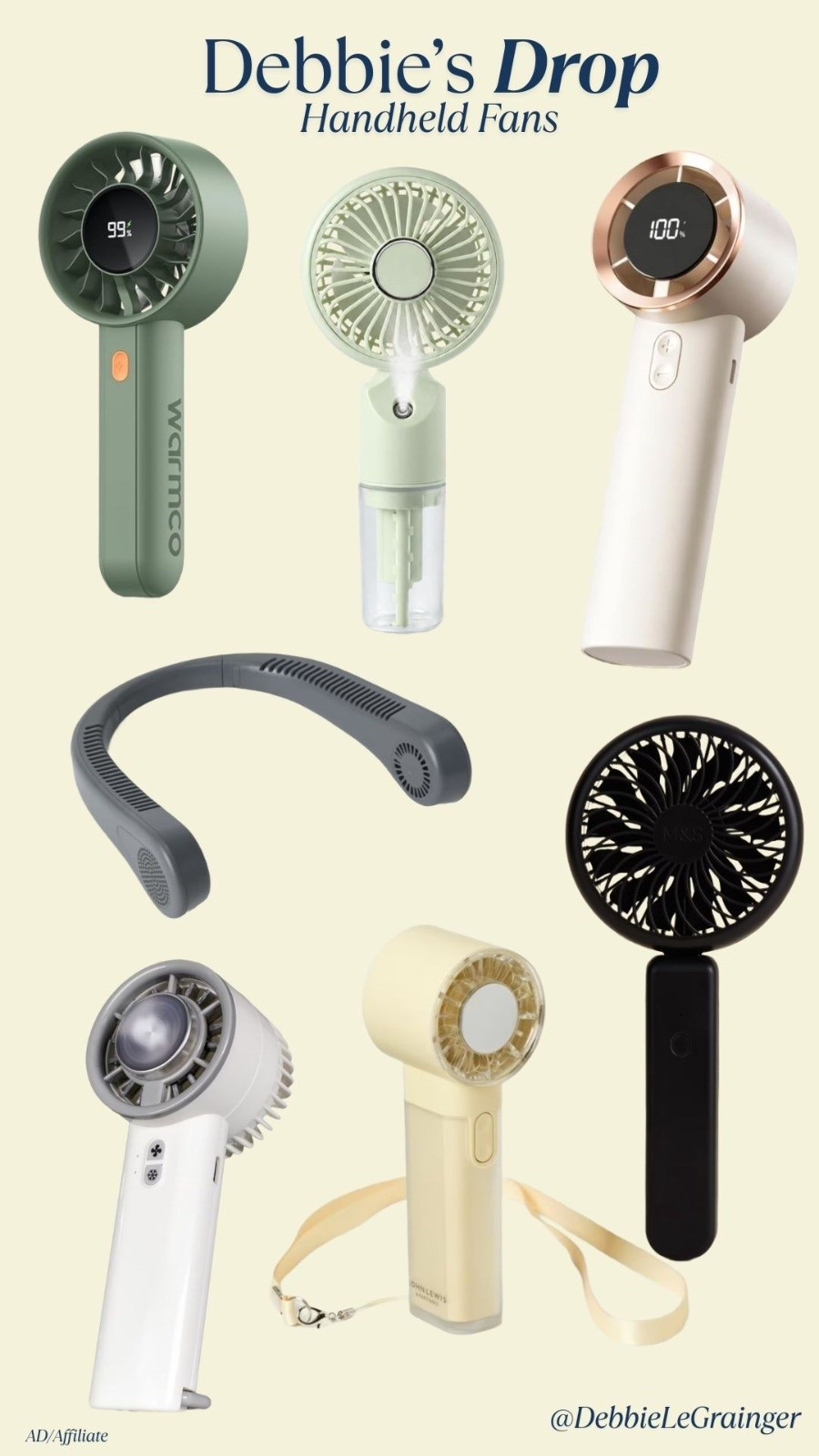 The John Lewis fan is apparently out of stock for a while so I've done a round up of some other highly rated handheld fans that don't cost the earth!

#LTKuk #LTKsummer #LTKfestival