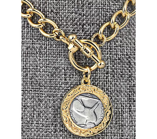 Make Your Selection: Irish Threepence Coin Goldtone Toggle Bracelet | QVC