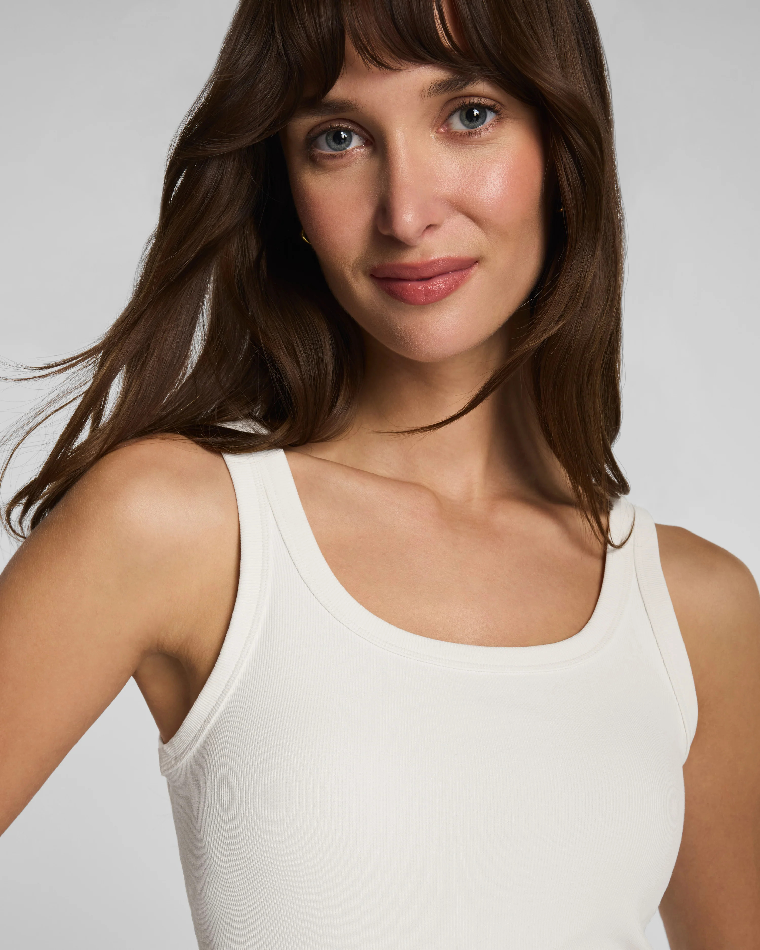 SPANX\u00ae Ribbed Knit Scoop Neck Tank | Soft Everyday Staple | Spanx