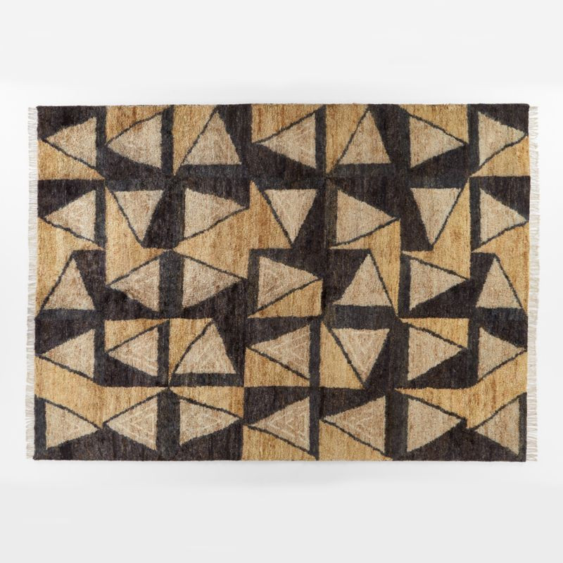 Ramble Black/Natural Area Rug 8'x10' + Reviews | CB2 | CB2