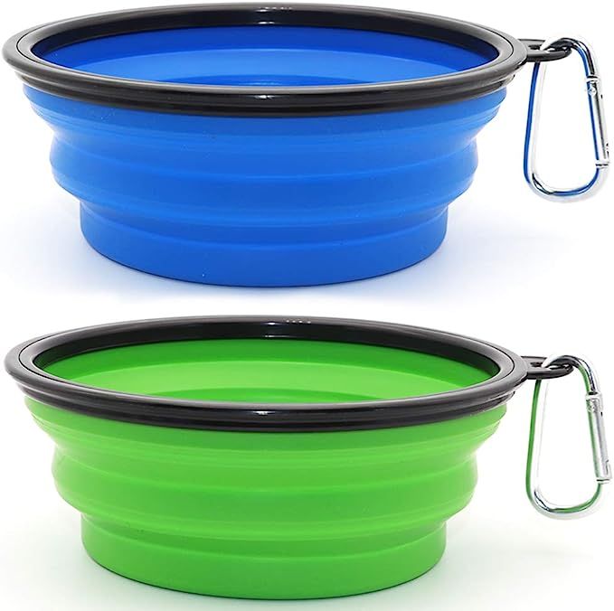 SLSON Collapsible Dog Bowl, 2 Pack Collapsible Dog Water Bowls for Cats Dogs, Portable Pet Feedin... | Amazon (US)