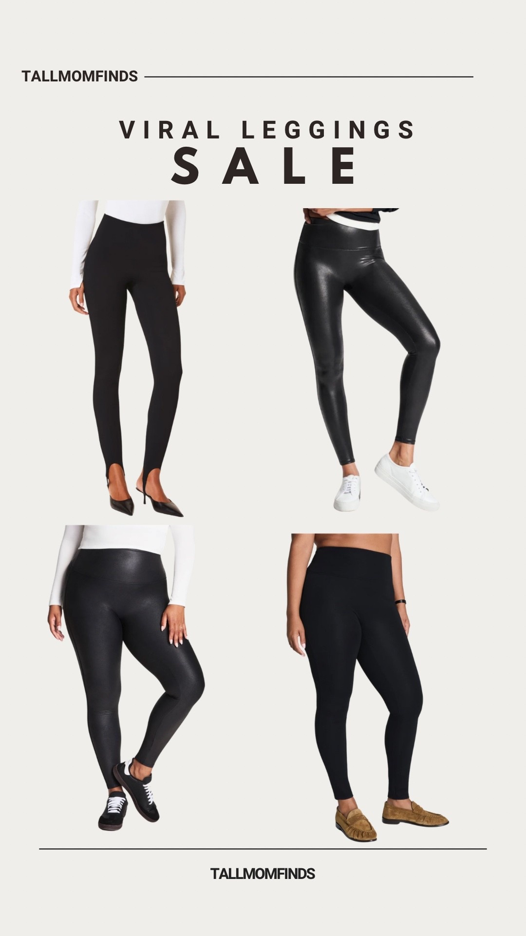 Spanx leggings on sale- lowest I ever see them go! 
Size up one in leather legging styles! 

#LTKSaleAlert #LTKTall #LTKGiftGuide