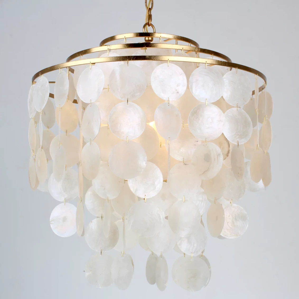 Young House Love Cascade Capiz Chandelier | Shades of Light