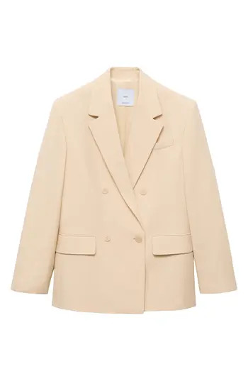 MANGO Suki Double Breasted Blazer in Yellow at Nordstrom Rack, Size X-Small | Nordstrom Rack