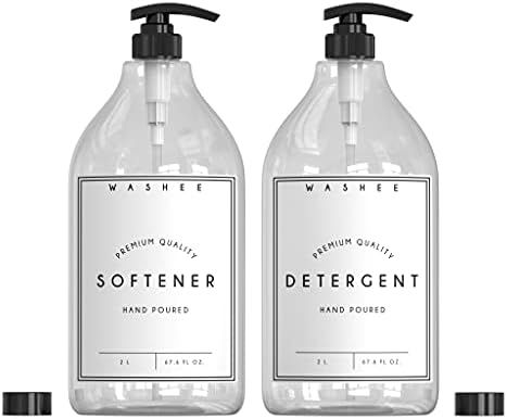 Amazon.com: WASHEE Laundry Soap Dispenser - 2 Pack Laundry Detergent Dispenser & Fabric Softener ... | Amazon (US)