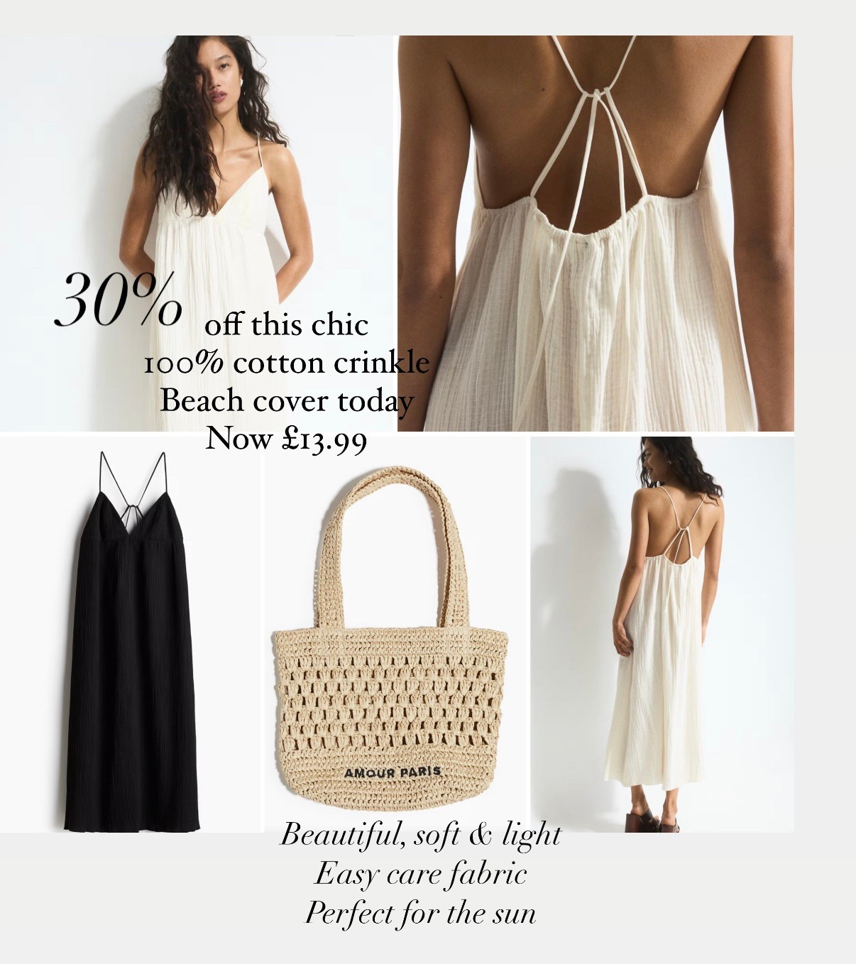 This is one of favourite fabrics to wear when it’s hot! 
100% cotton , double cloth crinkle. 
It’s light , easy care and perfect for holidays when it’s too hot for clothes. 
Such a great buy today . 
I’ve linked a few versions in the same fabric … 

#LTKtravel #LTKsummer #LTKdresses