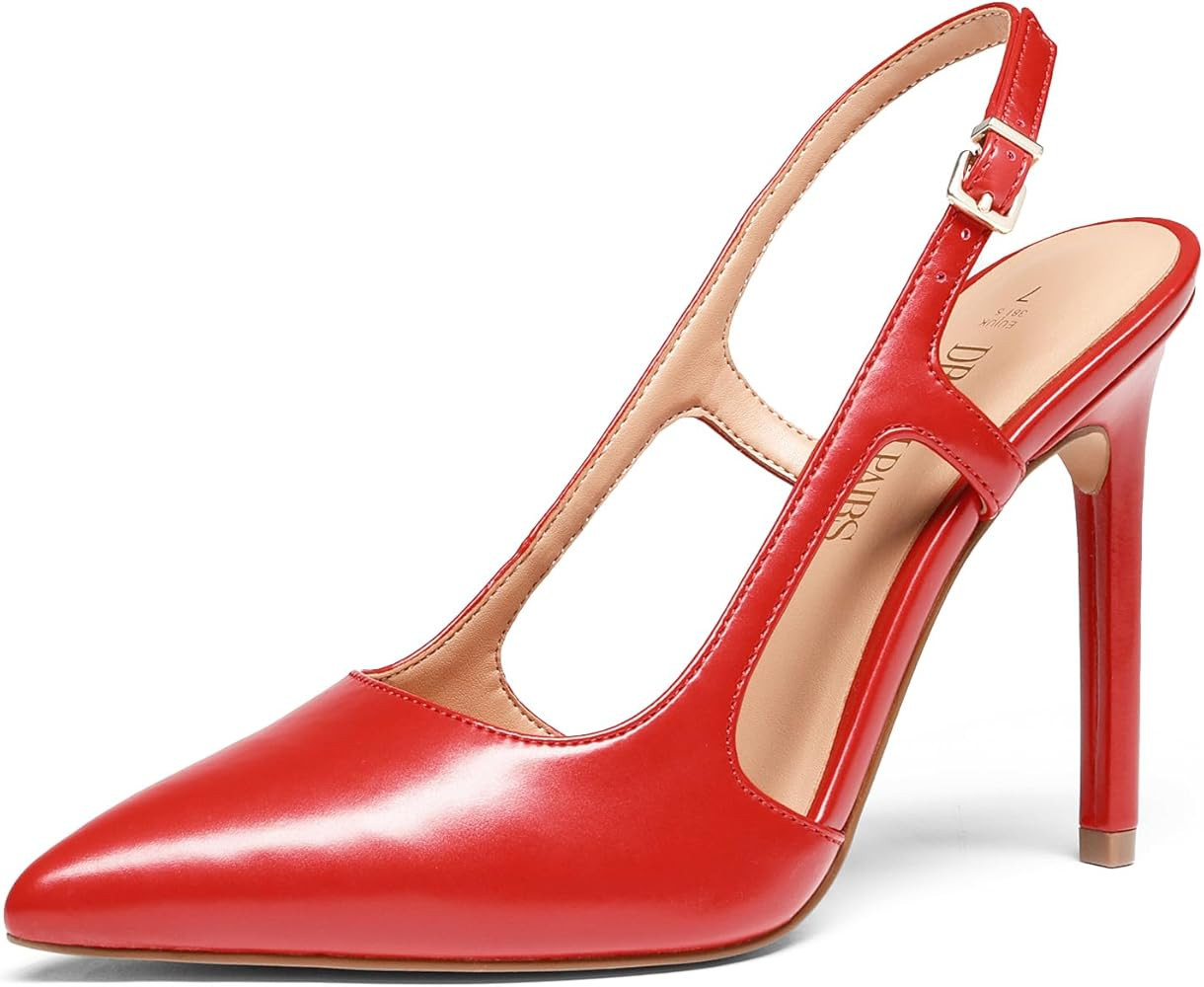 DREAM PAIRS Women's Close Pointed Toe High Stiletto Heels Pump Slingback Party Prom Dress Shoes f... | Amazon (US)