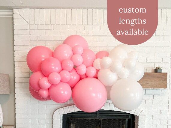 Pink Ballon Arch, Girl Baby Shower Balloons, Pink Balloon Garland, Blush Pink Balloons, Bachelore... | Etsy (US)