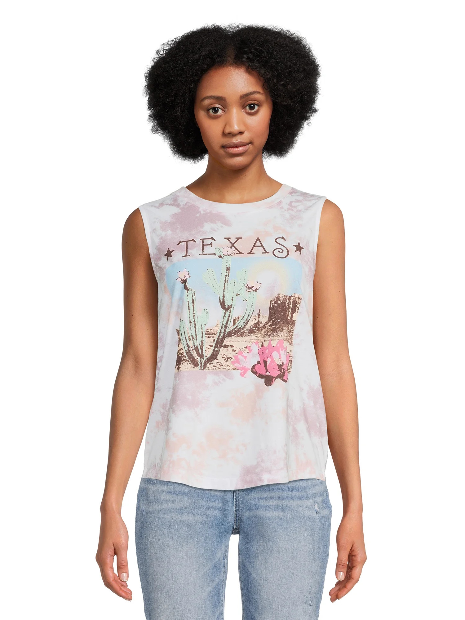 Time and Tru Women's Destination Graphic Print Tank Top | Walmart (US)