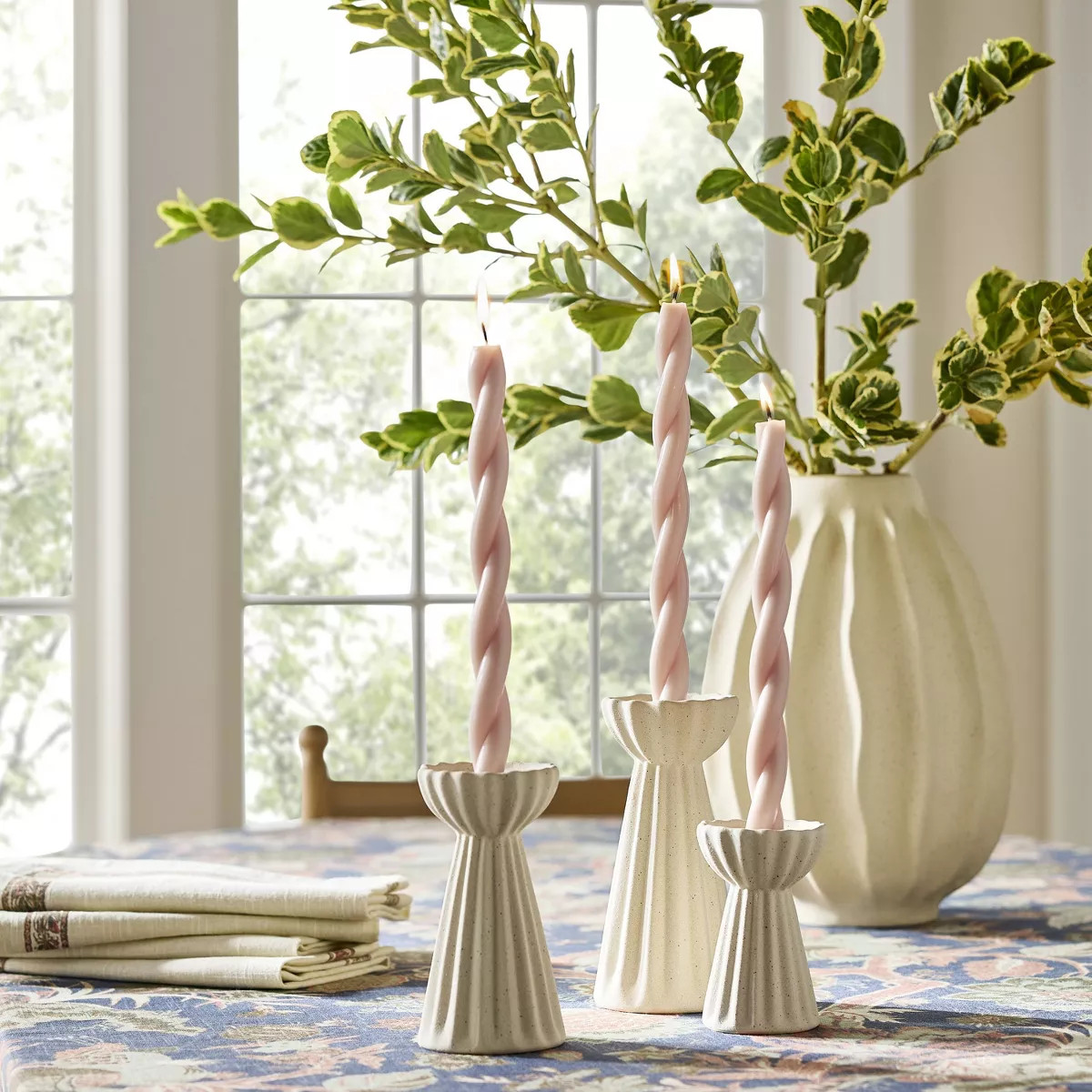 4pk Taper Set Light Pink Twist - Threshold™ designed with Studio McGee | Target