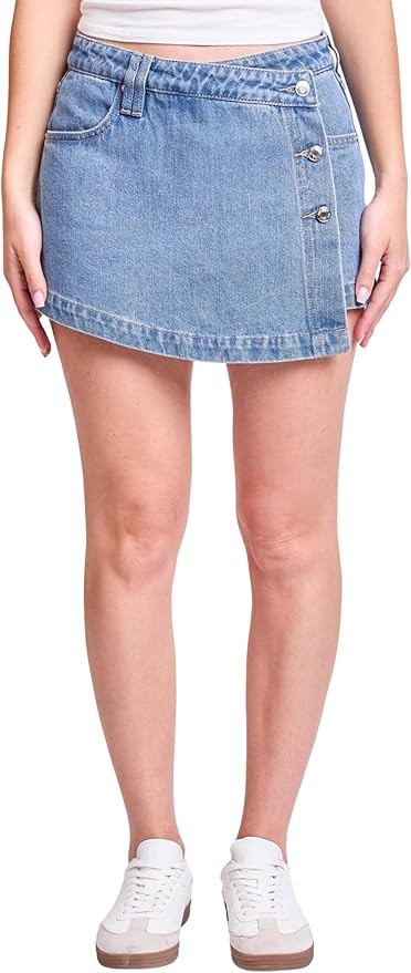 YMI Women's Women's Denim Wrap Skort R14768 | Amazon (US)