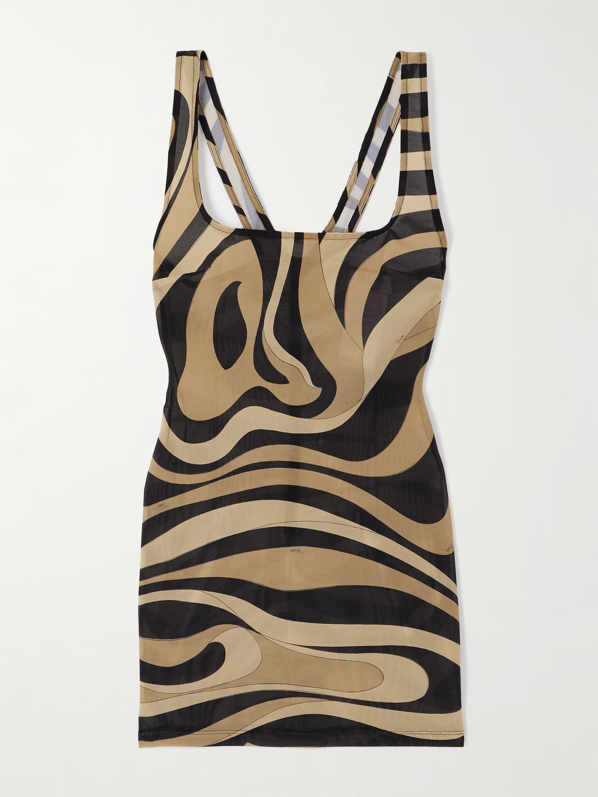 Marmo printed stretch-mesh mini dress | NET-A-PORTER (US)