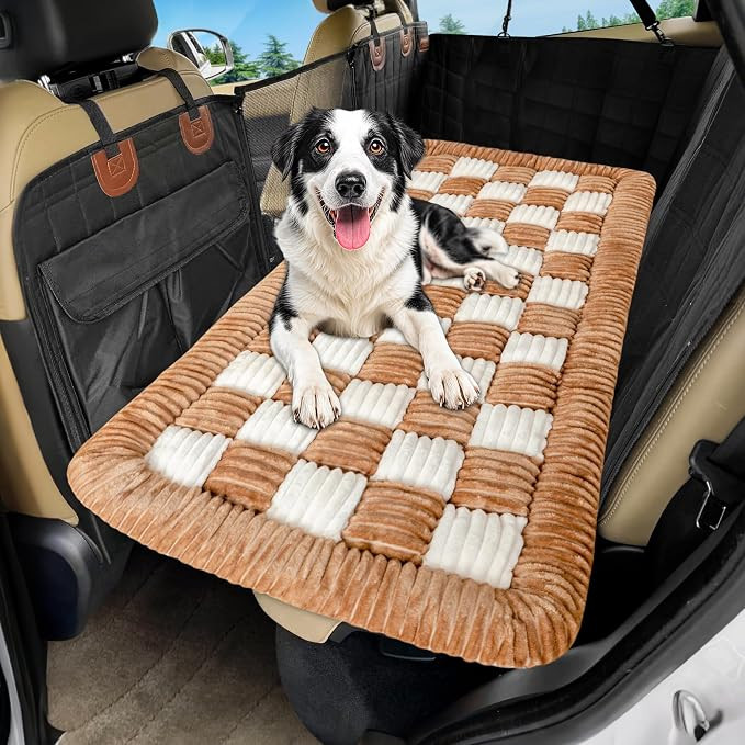 Dog Car Bed Mat Non-Slip Backseat Extender Dog Bed 50" x24.6" | Travel Bed for Dogs，Chew-Resist... | Amazon (US)