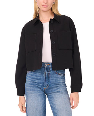 Women's V-Neck Cropped Jacket | Macy's