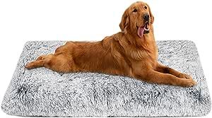Dog Bed Crate Pad, Dog beds for Large Dogs, Plush Soft Pet Beds, Washable Anti-Slip Dog Crate Bed... | Amazon (US)