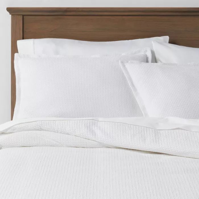 Washed Waffle Weave Duvet Cover & Sham Set - Threshold™ | Target