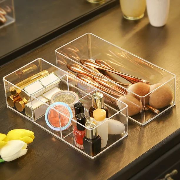 Dream Lifestyle Dustproof Makeup Organizer,Plastic Clear Storage Organizer Box for Lipstick Jewer... | Walmart (US)