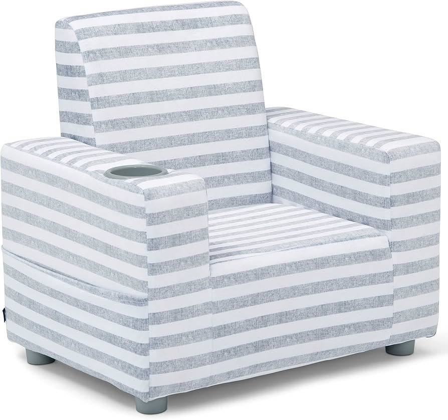 GapKids by Delta Children Upholstered Chair, Grey/White | Amazon (US)