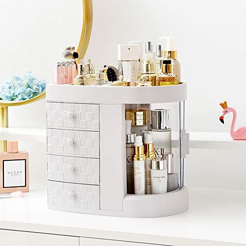 Makeup Organizer Cosmetic Storage Display-Boxes - Modern Jewelry and Skin Care Products Rack with... | Amazon (US)