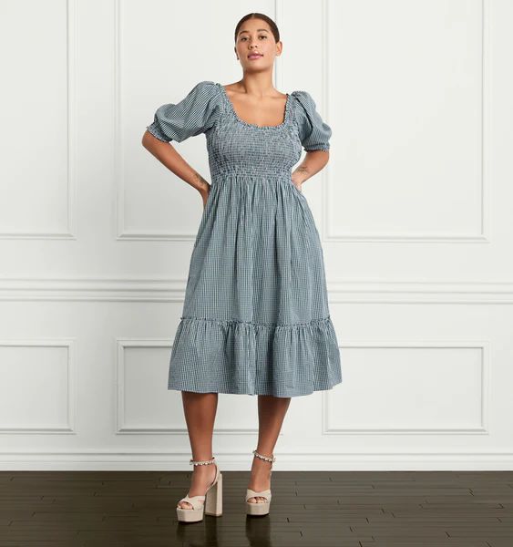 The Louisa Nap Dress - Emerald Gingham | Hill House Home