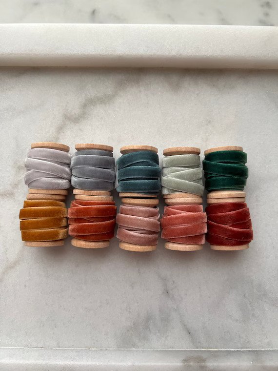 NEW 1/4 Velvet Ribbon Finished Edge | Etsy | Etsy (US)
