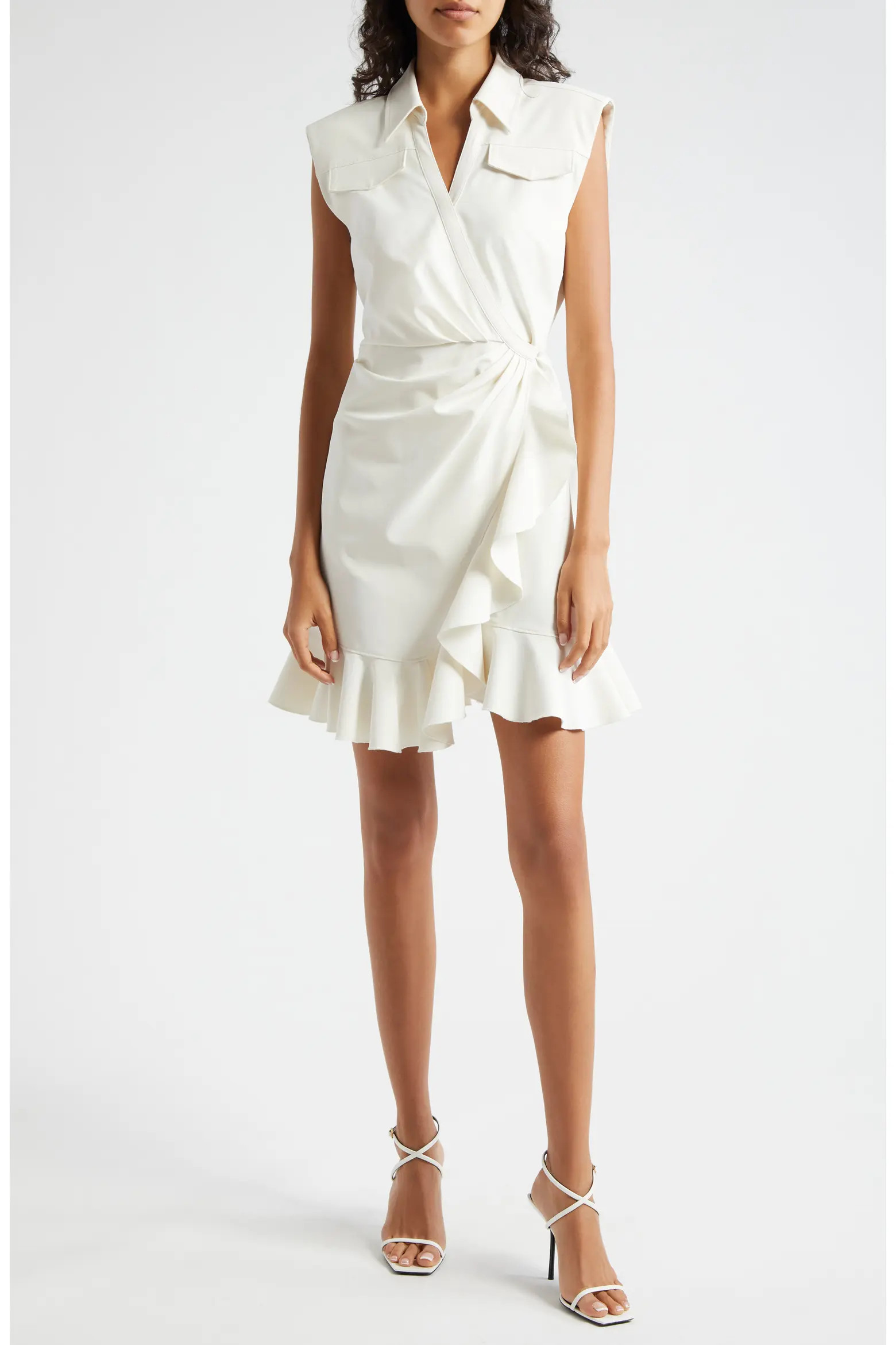 Zenni Ruffle Sleeveless Wrap Dress (Women) | Nordstrom | Nordstrom