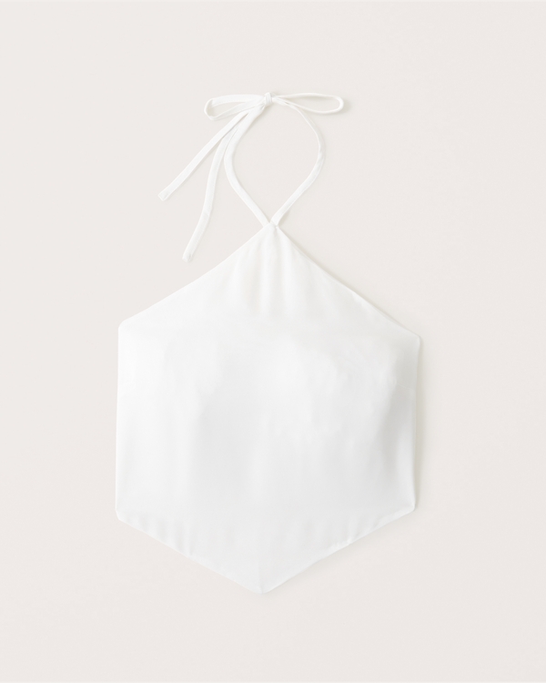 Faux Silk Halter Top | Abercrombie & Fitch (US)