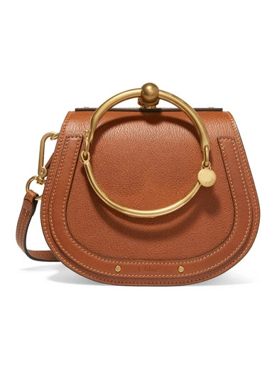 Chloé - Nile Small Leather Shoulder Bag - Brown | NET-A-PORTER (US)