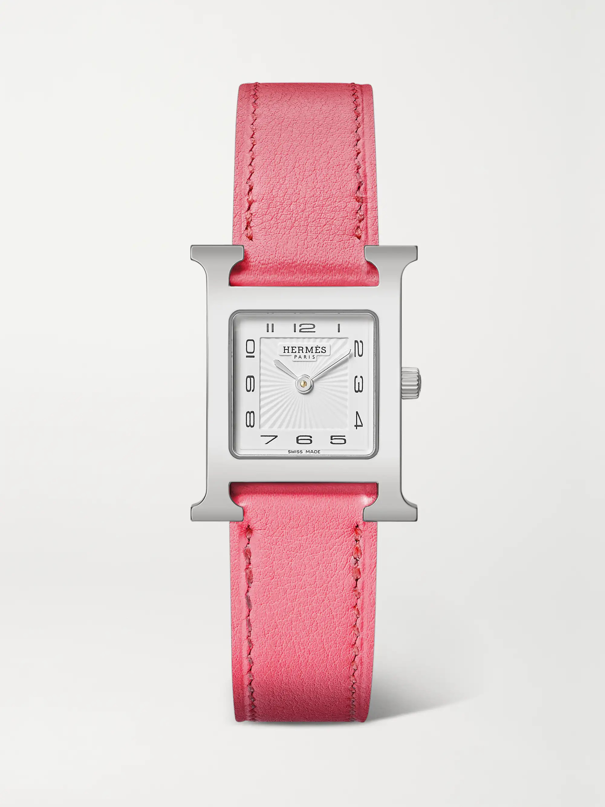 Heure H 25mm small stainless steel and leather watch | NET-A-PORTER (US)