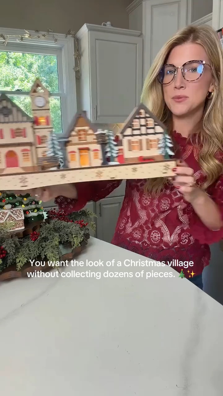 If you’ve always wanted a Christmas village but didn’t want to collect a bunch of separate pieces, this is such a beautiful option. It comes ready to display, lights up with a warm cozy glow, and instantly makes your mantel feel decorated for Christmas. 🎄✨
  #christmasdecor #holidayvibes #wintervillage #easydecor #festivehome #ad

#LTKSeasonal #LTKSaleAlert #LTKHome