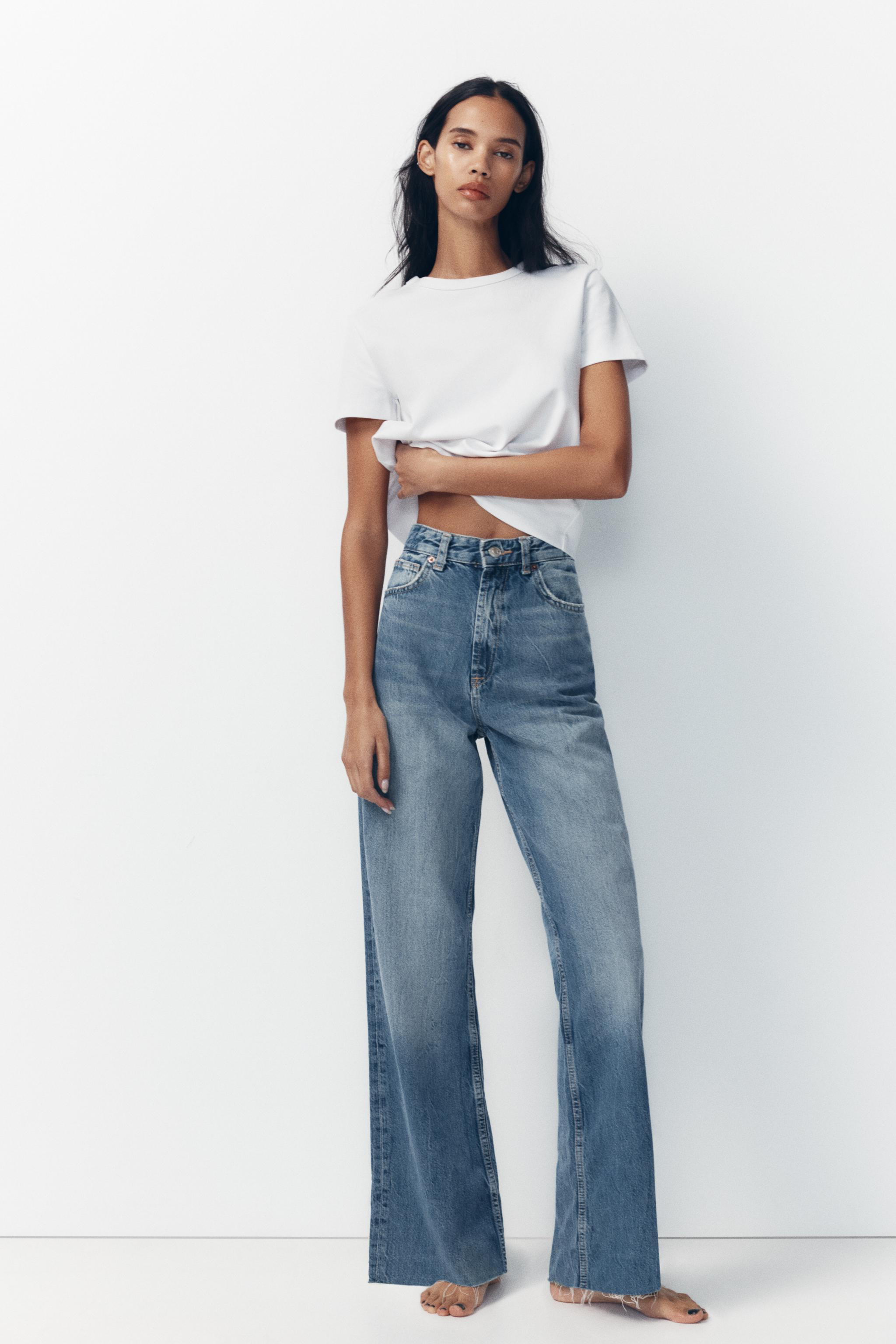 TRF HIGH RISE WIDE LEG JEANS | Zara US