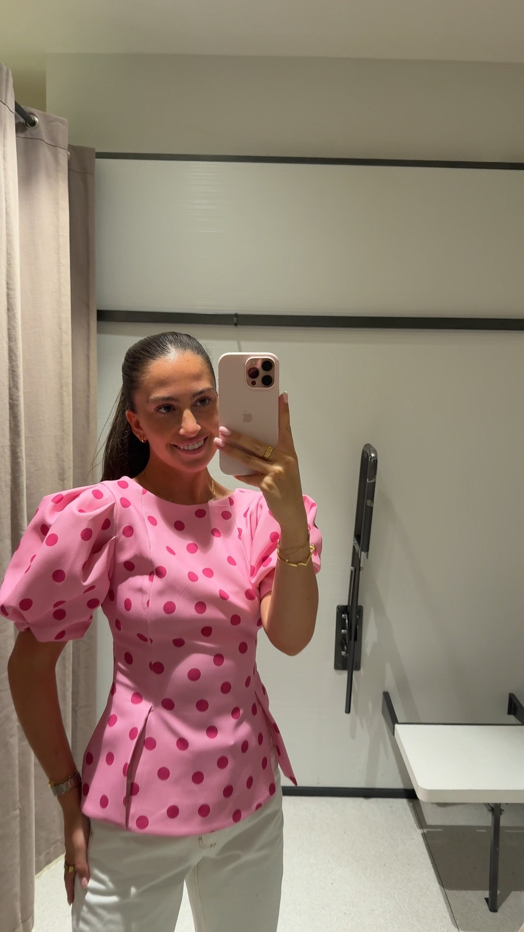 Polka dot top - white jeans - spring outfit - summer outfit - holiday - Olivia dean top - concert top 

#LTKspring #LTKstyletip #LTKsummer