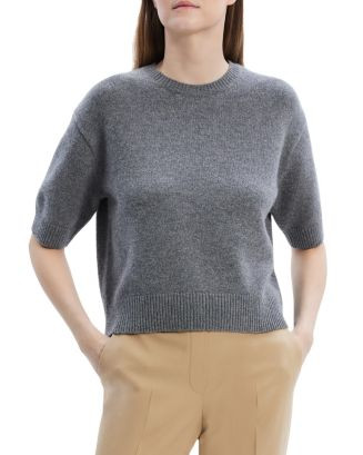 Cashmere Cropped Short Sleeve Sweater | Bloomingdale's (US)
