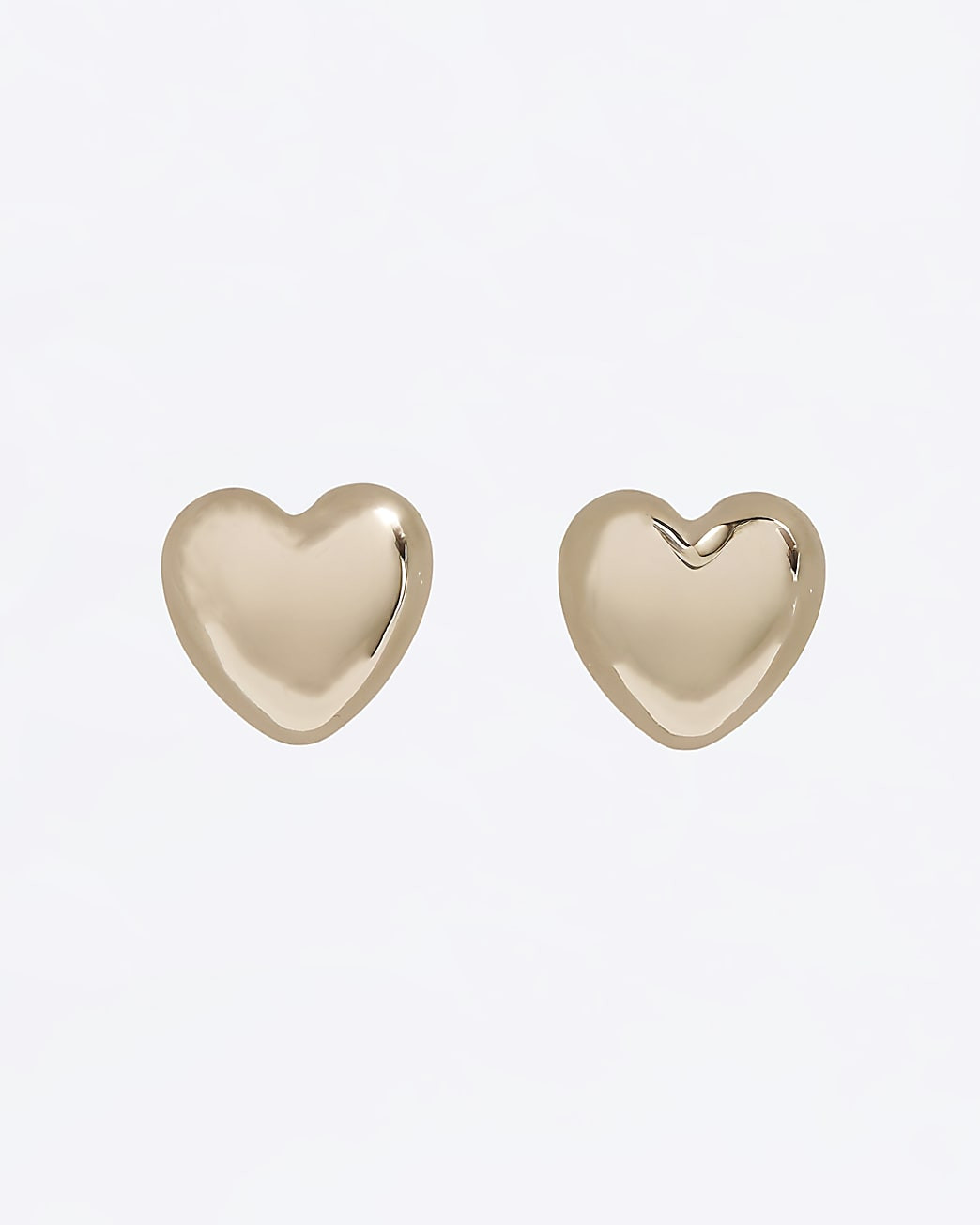 Gold Heart Stud Earrings | River Island UK & IE