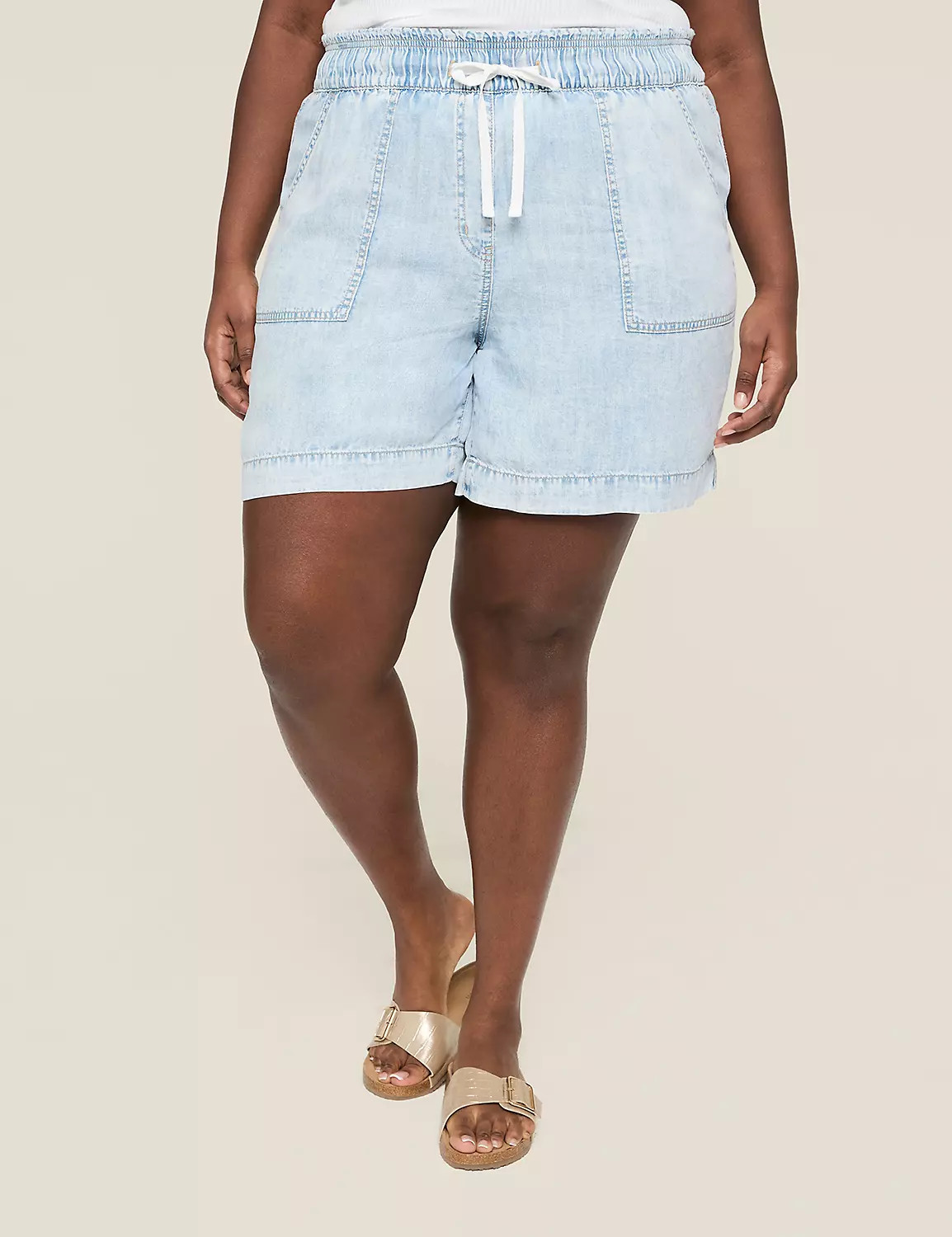 Pull-On Denim Short - 5" Inseam | Lane Bryant (US)