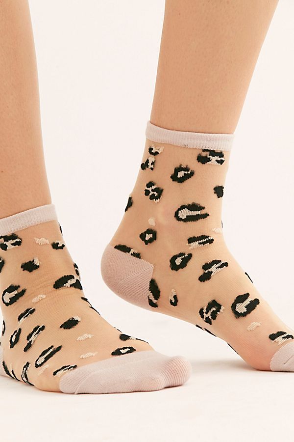 Leopard Print Sheer Socks | Free People (Global - UK&FR Excluded)