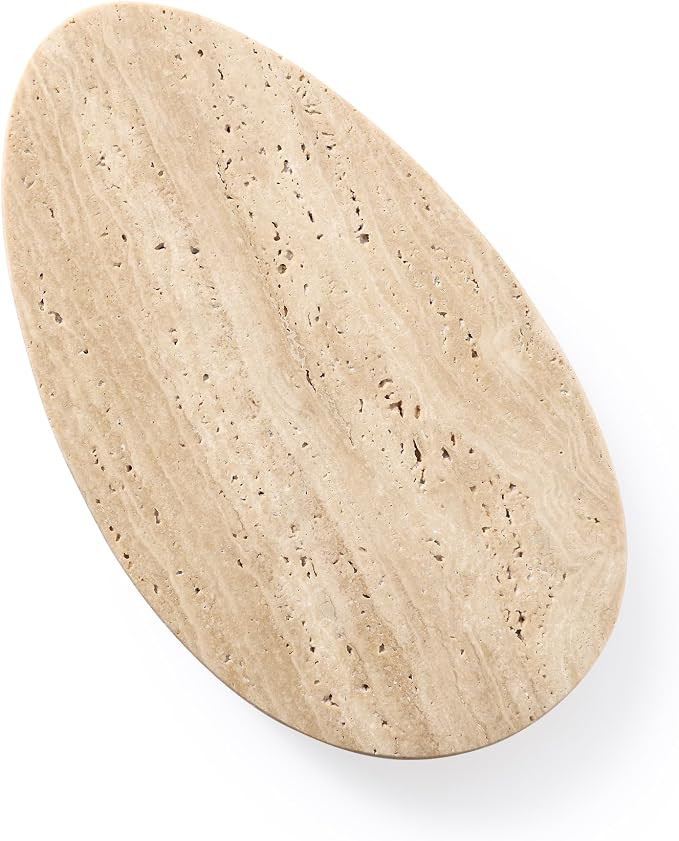 Natural Travertine Tray, Modern Decorative Stone Tray for Coffee Table, Jewelry Display Organizer... | Amazon (US)