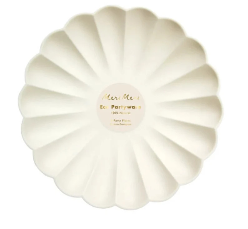 Cream Eco Large Plates// Compostable/ Eco Friendly /Stylish /Tableware /Party Supplies /Party Tab... | Etsy (US)