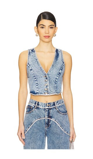 Jordi Denim Vest in Rodeo | Revolve Clothing (Global)