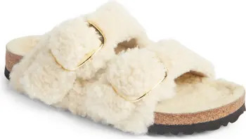 Arizona Big Buckle Genuine Shearling Slide Sandal (Women) | Nordstrom