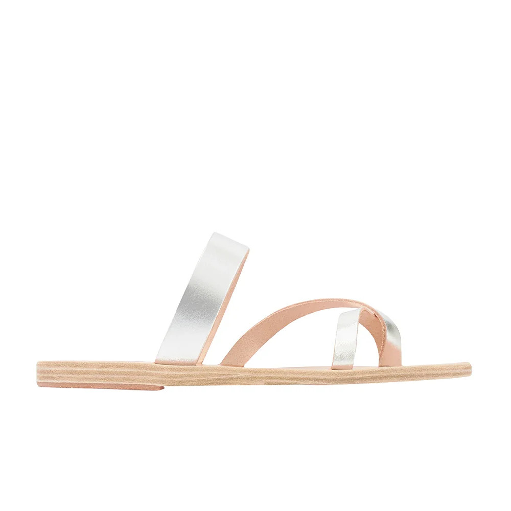 Daphnae Leather Silver | Ancient Greek Sandals