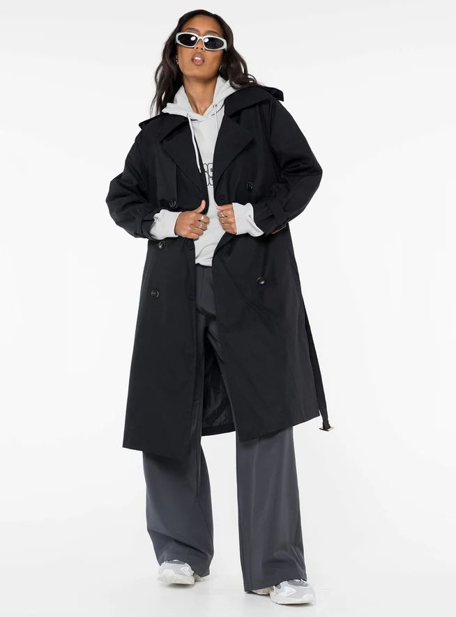 Westwind Trench Coat Black | Princess Polly US