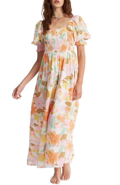 Billabong Super Sweet Floral Cotton Maxi Dress in Multi at Nordstrom, Size Small | Nordstrom