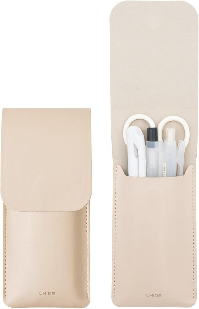 LHiDS Leather Pencil Pouch, Pen Bag for Three Fountain, Ballpoint & Rollerball Pens, Small Pencil... | Amazon (US)