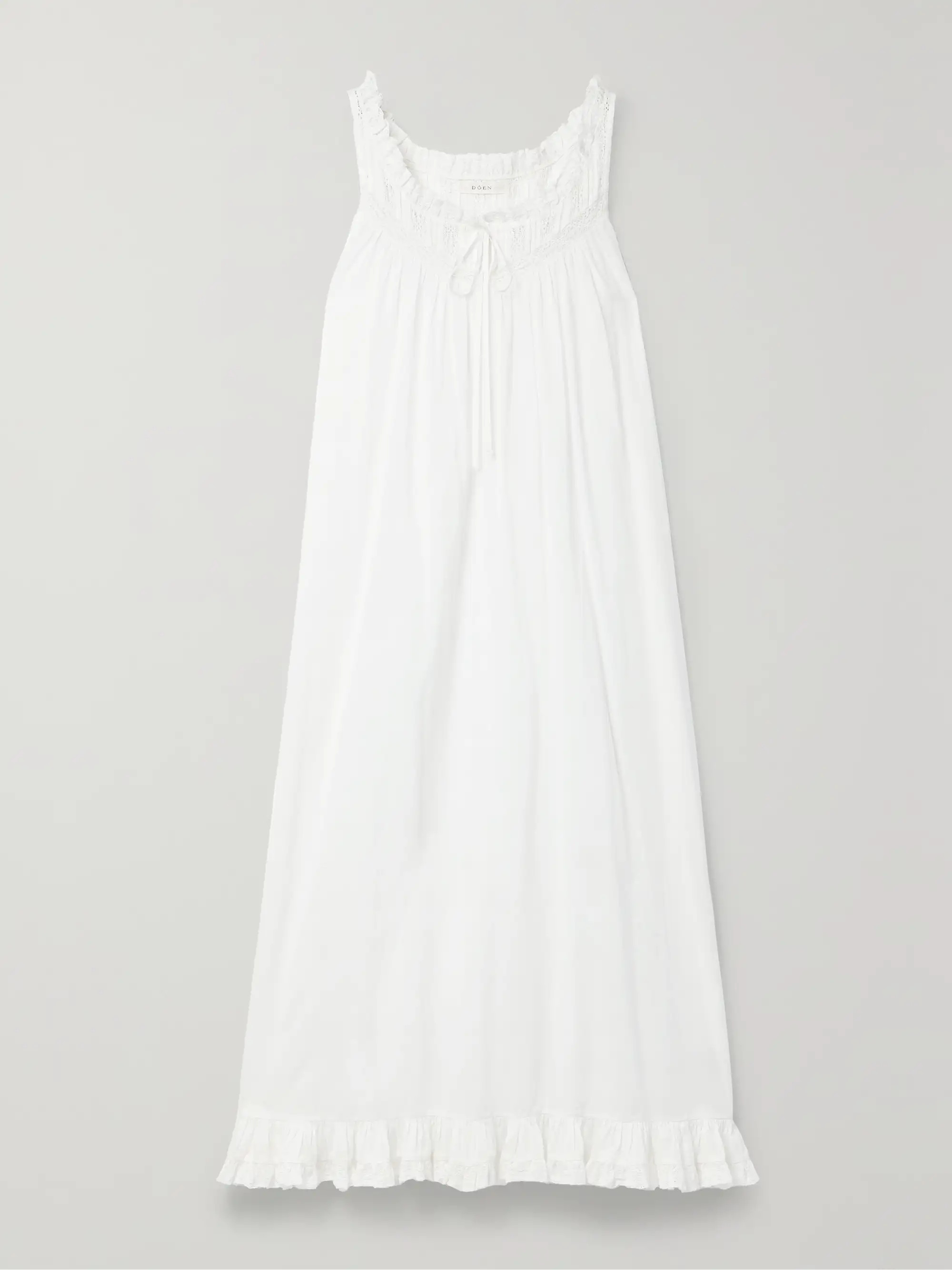 + NET SUSTAIN Alessia crochet lace-trimmed pintucked organic cotton-voile midi dress | NET-A-PORTER (US)