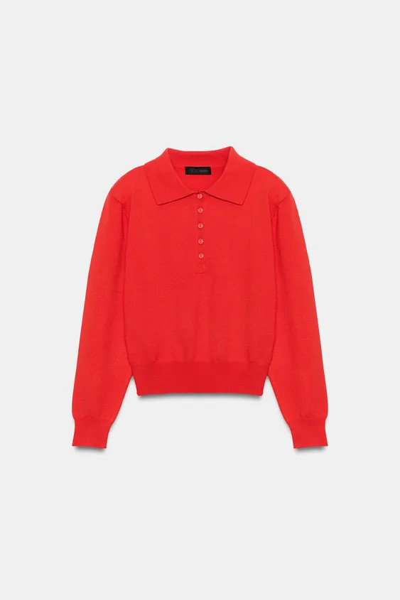 STRICKPOLO MIT SCHULTERPOLSTERN | Zara US