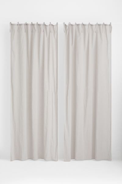 2-pack Linen-blend Curtains | H&M (US + CA)
