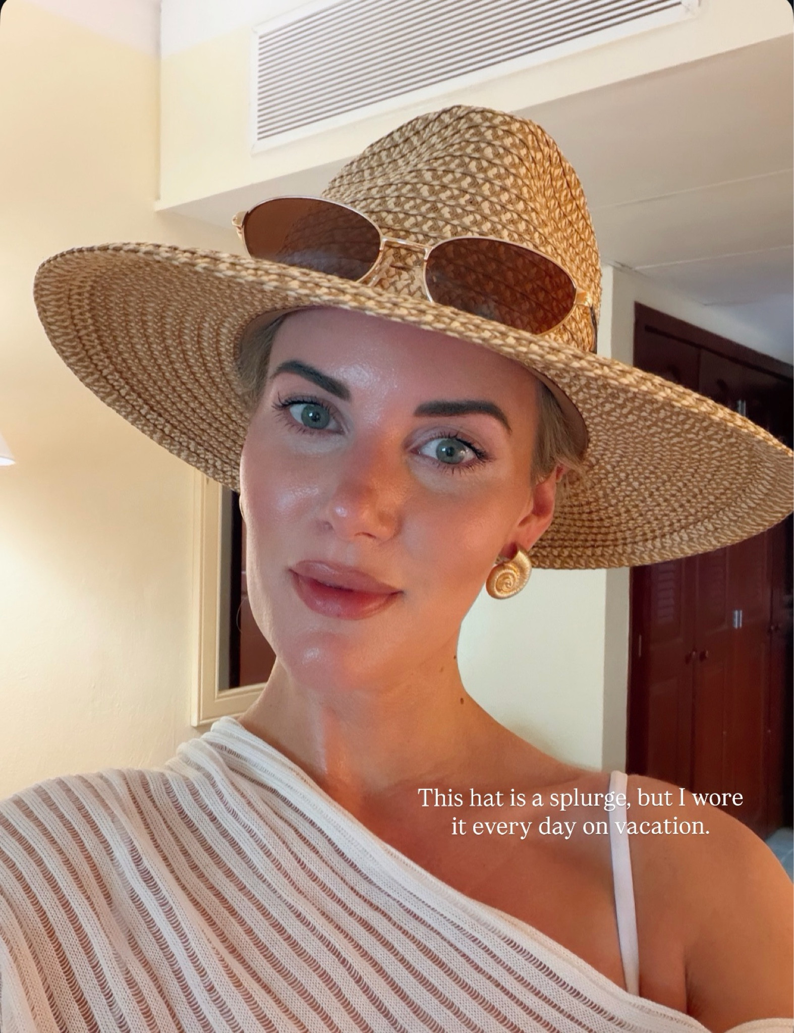Beach vacation outfit, vacation accessories, summer accessories, beach hat, sunglasses, seashell earrings @Eric Javits @Cupshe @amazonfindsandfashion 

#LTKSeasonal #LTKSwim #LTKTravel